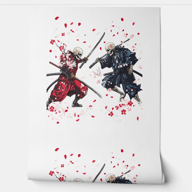 Skull Samurai Duel Wallpaper (Unrolling)