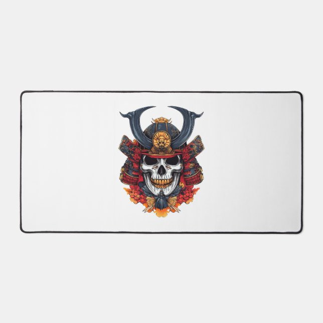 Skull Samurai Mask Desk Mat (Front)
