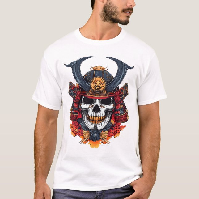 Skull Samurai Mask T-Shirt (Front)