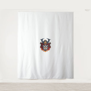 Skull Samurai Mask Tapestry
