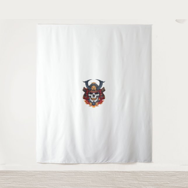 Skull Samurai Mask Tapestry (Front)