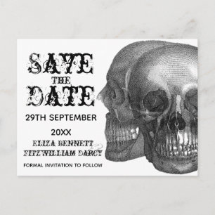 Skull Save the Date Postcard