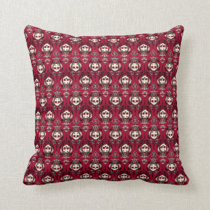 Skull-Scapes Damask Pillow