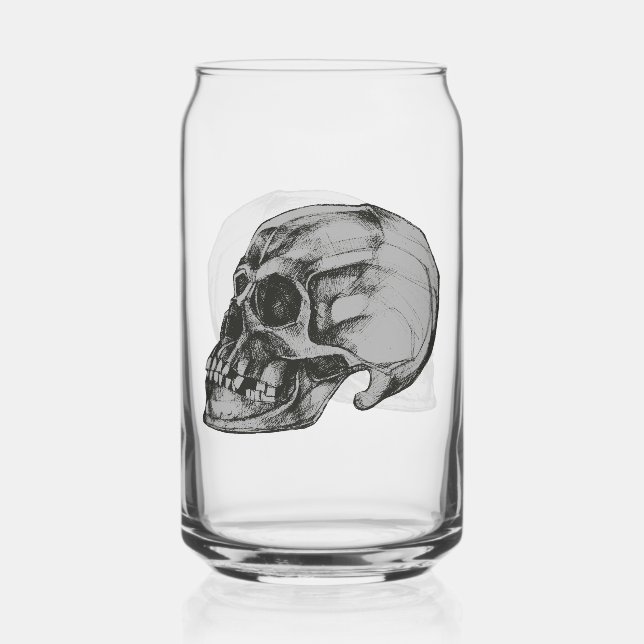 Skull Session for Halloween Can Glass (Front)