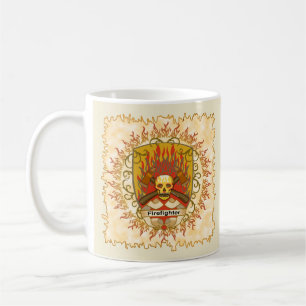 Skull Shield Firefighter mug