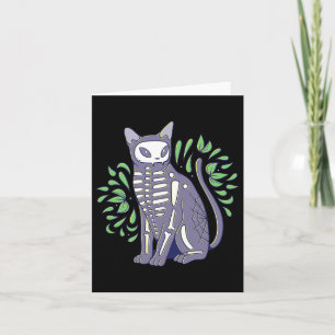 Skull Shirt - Kitty Skeleton Halloween Costume Sku Card