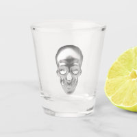 Skull, silver 3D effect -