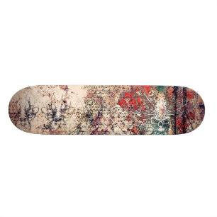 skull skateboard deck