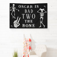 Skull Skeleton Bad to the Bone 2nd Birthday
