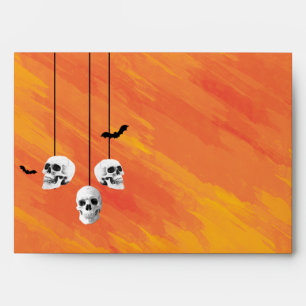 Skull Skeleton Halloween Party Freaky Night Envelope