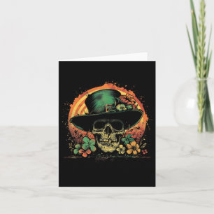 Skull Skeleton - Leprechaun St. Patrick's Day Sain Card