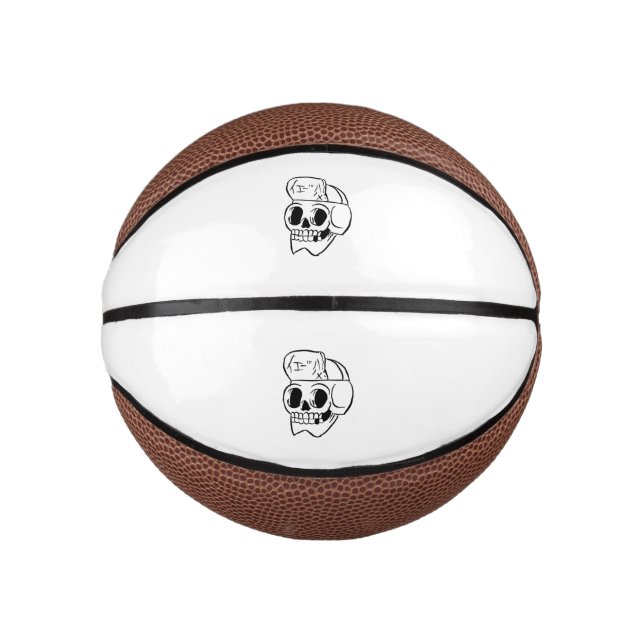 Skull Skeleton Mini Basketball (Front)