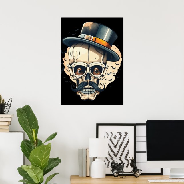 Skull Skeleton Poster Wall Decor (Home Office)