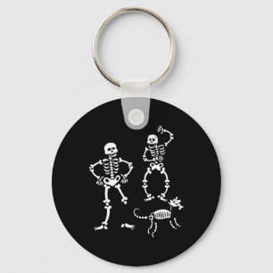 Skull Skeleton Running Halloween Costume Party Key Ring