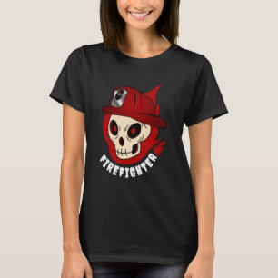 Skull Smoke Volunteer Firefighter Fireman Do It Fo T-Shirt