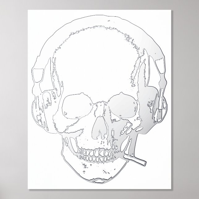 Skull Smoking Foil Prints (Front)