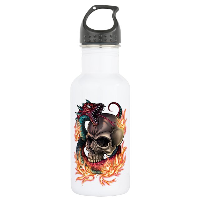 Skull + Snake 532 Ml Water Bottle (Front)