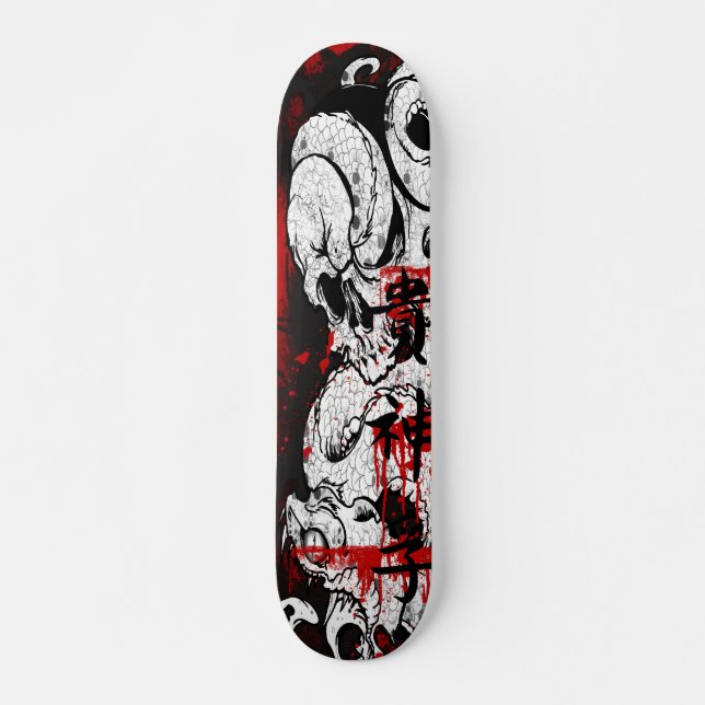 skull snake skateboard (Front)