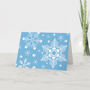 Skull Snowflakes Holiday Card