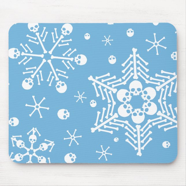 Skull Snowflakes Mouse Pad (Front)