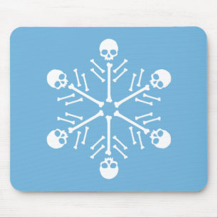 Skull Snowflakes Mouse Pad
