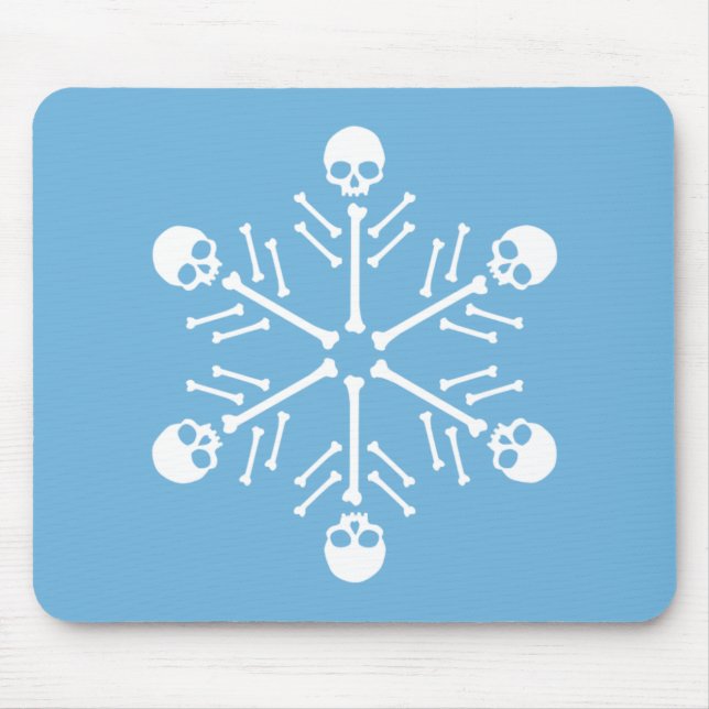 Skull Snowflakes Mouse Pad (Front)