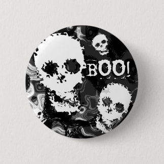 Skull Spectres B&W 'Boo!' button
