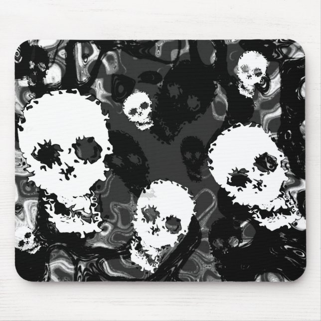 Skull Spectres B&W mousepad (Front)