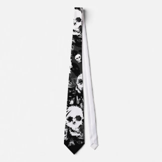 Skull Spectres B&W swirl tie