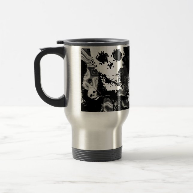 Skull Spectres B&W travel/commuter mug (Left)