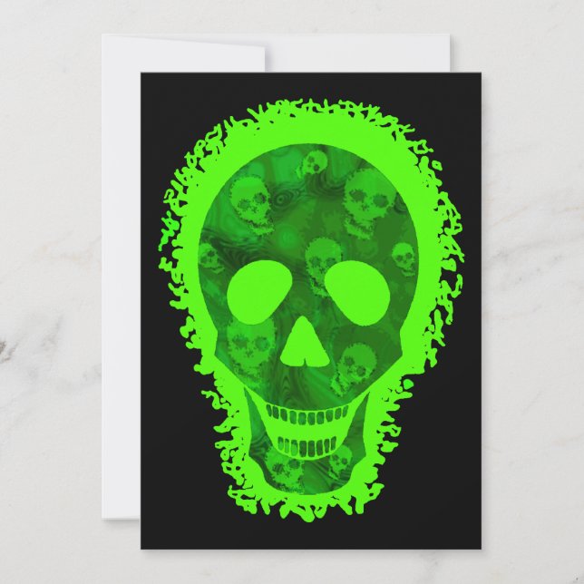 Skull Spectres Big Skull Green invitation (Front)