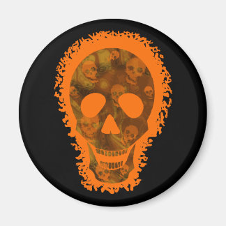Skull Spectres Big Skull Orange fridge magnet