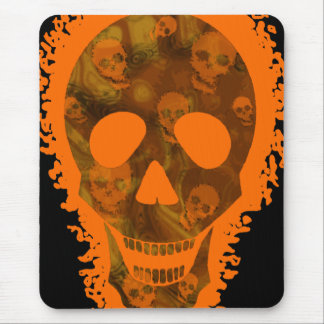 Skull Spectres Big Skull Orange mousepad