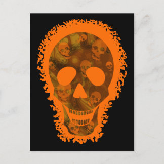 Skull Spectres Big Skull Orange postcard
