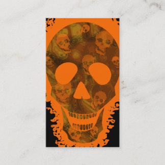 Skull Spectres Big Skull Orange vertical orange Business Card
