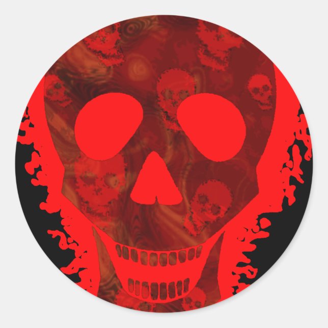Skull Spectres Big Skull Red (close up) sticker (Front)