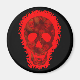 Skull Spectres Big Skull Red fridge magnet
