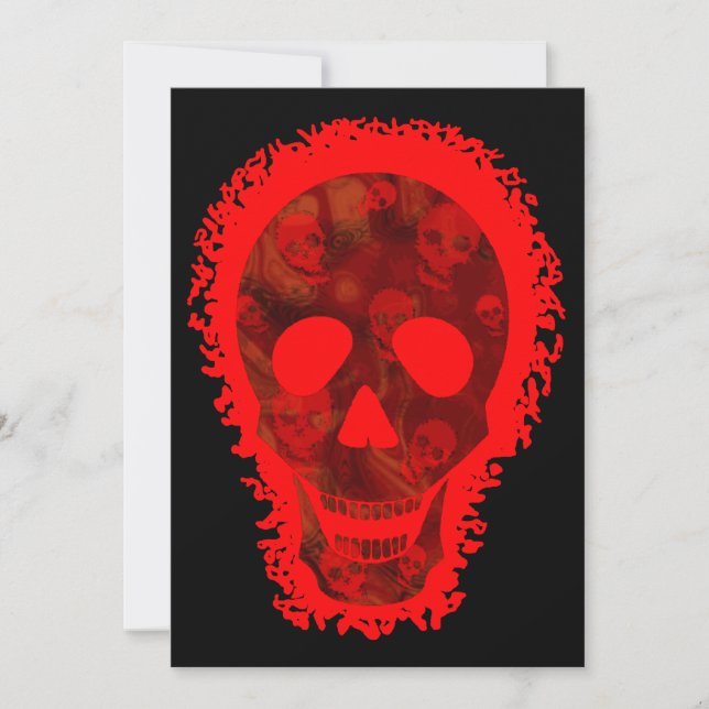 Skull Spectres Big Skull Red invitation (Front)