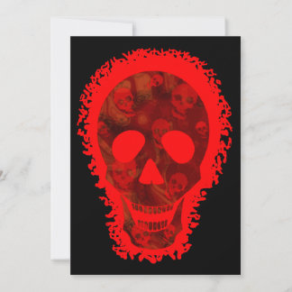 Skull Spectres Big Skull Red invitation