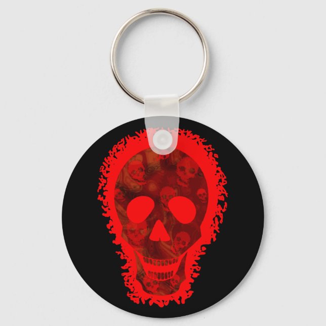Skull Spectres Big Skull Red keychain (Front)