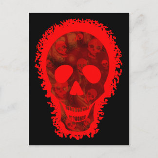Skull Spectres Big Skull Red postcard