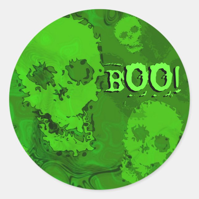 Skull Spectres 'BOO!' sticker (Front)