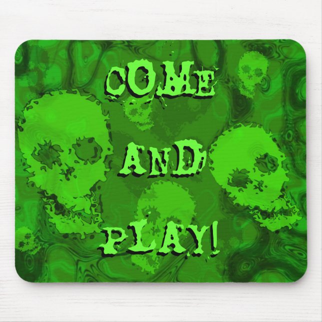 Skull Spectres 'Come and Play!' mousepad (Front)