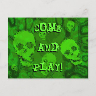 Skull Spectres 'Come and Play!' postcard