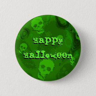 Skull Spectres 'Happy Halloween' button