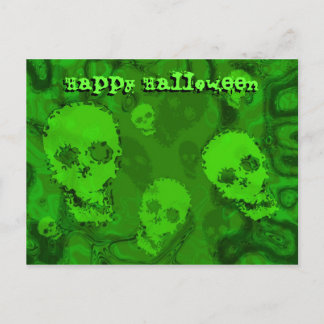 Skull Spectres 'Happy Halloween' postcard