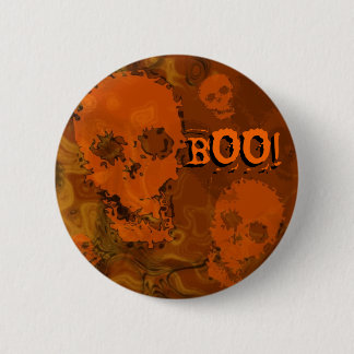Skull Spectres Orange 'Boo!' button
