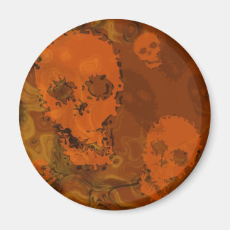 Skull Spectres Orange fridge magnet