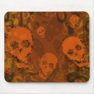 Skull Spectres Orange mousepad
