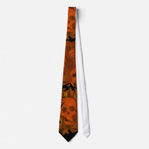 Skull Spectres Orange swirl tie